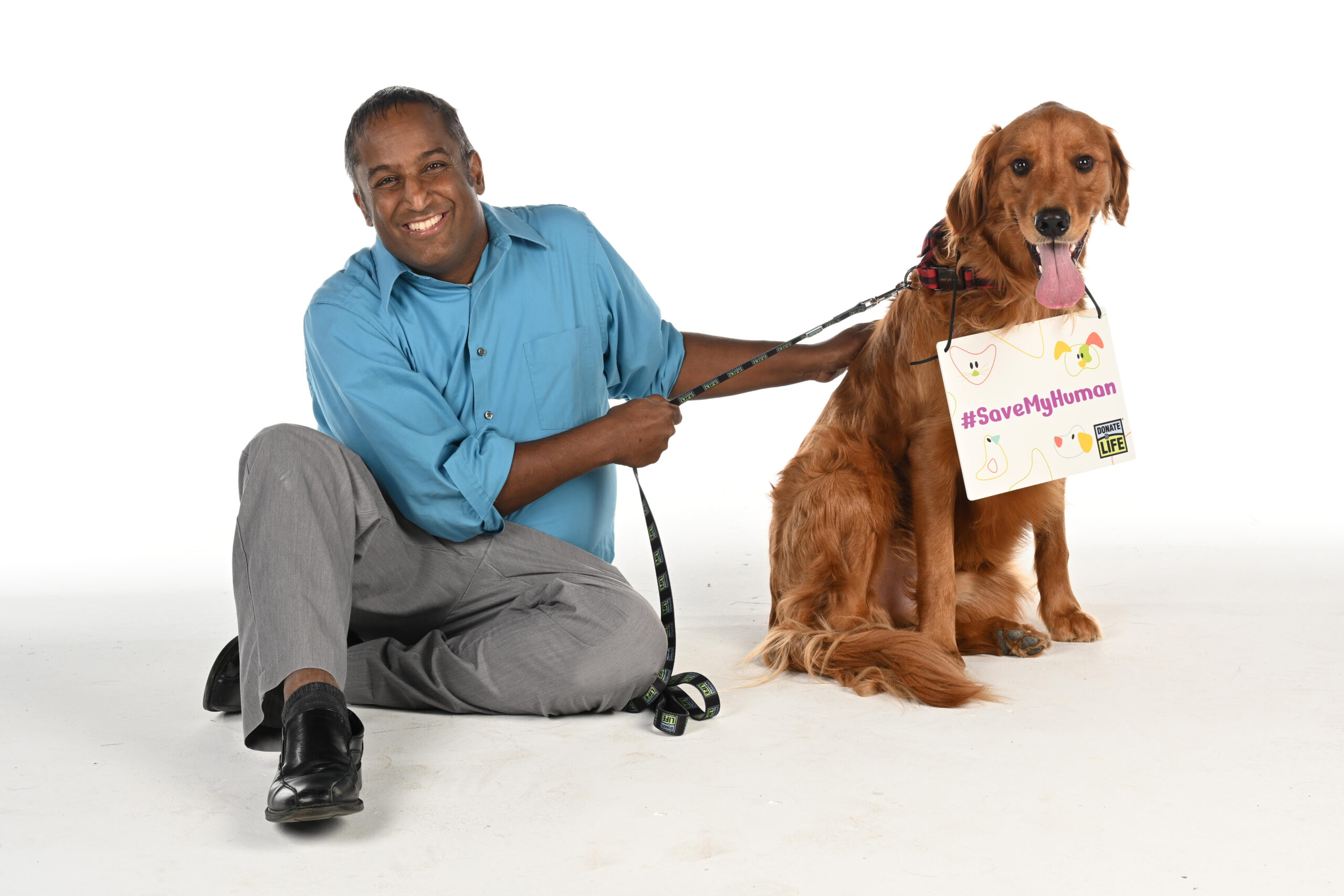 man waiting for kidney transplant with pet